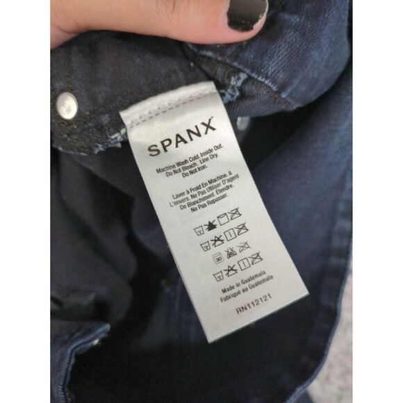 SPANX Jean Leggings Womens SZ L Blue 2310 Alexia Skinny‎ Shaping Coated Slimming - Picture 5 of 12